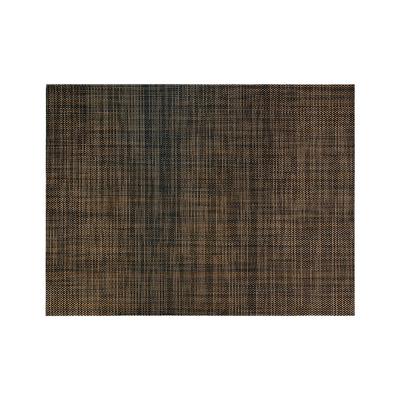 Front of the House XPM086COV83 Rectangular Metroweave Woven Vinyl Placemat - 16" x 12", Copper, Mesh, Brown