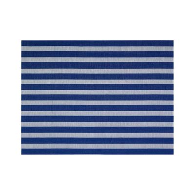 Front of the House XPM102BLV83 Rectangular Metroweave Woven Vinyl Placemat - 16" x 12", Blue