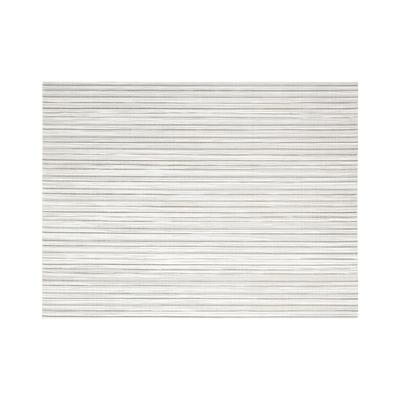 Front of the House XPM107WHV83 Rectangular Metroweave Woven Vinyl Placemat - 16" x 12", Shell, White