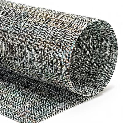 Front of the House XPM128BLV83 Rectangular Metroweave Woven Vinyl Placemat - 16" x 12", Taffy, Multi-Colored