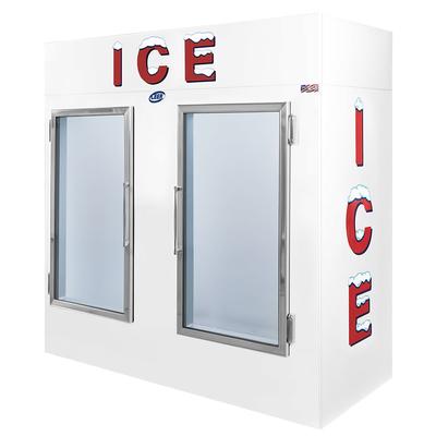 Leer L085UCGP 84" Indoor Ice Merchandiser w/ (200) 10 lb Bag Capacity - Glass Doors, 115v, White