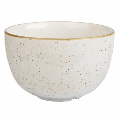 Churchill SWHSSSGR1 8 oz Stonecast Sugar Bowl - Ceramic, Barley White