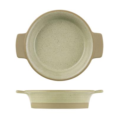 Churchill ZCATIGI1 10 oz. Art de Cuisine Au Gratin Dish - Ceramic, Terracotta, Green