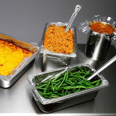 LK Packaging PVL3412 Heavy-Duty Pan Liner for Full-Size Shallow & Medium Food Pans - 12" x 34", Poly, PTL, 2-1/2" and 4" Half-Size Pans, 0.8 mil