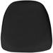 Flash Furniture BH-BLACK-HARD-GG 15" Chair Cushion w/ Double Sided Adhesive Tape - 1 3/4" Thick, Polyester, Black, 1.75 in