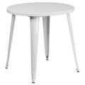 Flash Furniture CH-51090-29-WH-GG 30" Round Dining Height Table - Metal, White