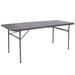 Flash Furniture DAD-LF-183Z-DG-GG Rectangular Folding Table w/ Dark Gray Plastic Top - 72"W x 30"D x 29"H