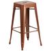 Flash Furniture ET-BT3503-30-POC-GG Backless Commercial Bar Stool w/ Metal Seat, Copper