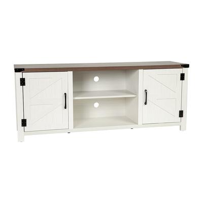 Flash Furniture GC-MBLK67-WH-GG 59" TV Stand w/ Storage, White