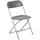 Flash Furniture LE-L-3-GREY-GG Folding Chair w/ Gray Plastic Back &amp; Seat - Steel Frame, Gray, Hercules Series