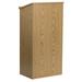 Flash Furniture MT-M8830-LECT-OAK-GG Stand Up Lectern w/ Concealed Storage - 23"W x 15"D x 45 3/4"H, Oak Laminate, Brown