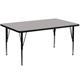 Flash Furniture XU-A2448-REC-GY-H-P-GG Rectangular Activity Table - 48"L x 24"W, Laminate Top, Gray