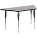 Flash Furniture XU-A2448-TRAP-GY-H-A-GG Trapezoid Activity Table - 46 1/4"L x 25 1/2"W, Laminate Top, Gray