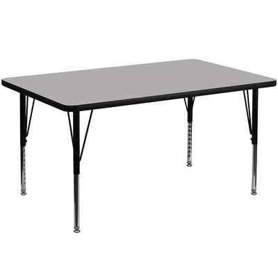 Flash Furniture XU-A3048-REC-GY-T-P-GG Rectangular Activity Table - 48