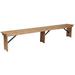 Flash Furniture XA-B-96X12-L-GG Hercules Folding Farm Bench - 8' x 12", Rustic Stained Solid Pine, Black