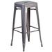 Flash Furniture XU-DG-TP0004-30-GG Backless Commercial Bar Stool w/ Metal Seat, Silver