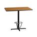 Flash Furniture XU-NATTB-3048-T2230B-3CFR-GG Rectangular Bar Height Table w/ Natural Laminate Top - 48"W x 30"D x 43 1/8"H, Cast Iron Base, Chrome