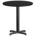 Flash Furniture XU-RD-24-BLKTB-T2222-GG 24" Round Dining Height Table w/ Black Laminate Top - Cast Iron Base