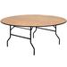 Flash Furniture YT-WRFT72-TBL-GG 72" Round Folding Banquet Table w/ Plywood Top, 30"H, Black