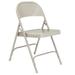 National Public Seating 52 Folding Chair w/ Gray Steel Back & Seat - Steel Frame, Gray