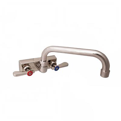BK Resources EVO-4SM-16 Splash Mount Faucet w/ 16" Swing Spout & 4" Centers, Stainless Steel