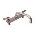 BK Resources EVO-8DM-10 Deck Mount Faucet w/ 10" Swing Spout & 8" Centers, Stainless Steel
