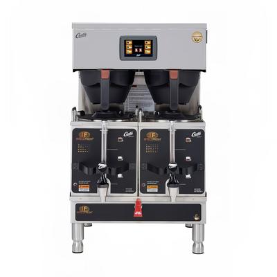 Curtis G4GEMTIF10A1000 Gemini Automatic Twin Satellite Coffee Brewer w/ 1 1/2 gal Capacity & Dispenser, 220v/1ph, Silver