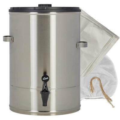 Curtis TC-7HK 7 gal Round Iced Tea Coffee Dispenser w/ Handles, Stainless Steel