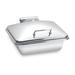 Eastern Tabletop 3914 Park Avenue Collection 6 qt Square Chafing Dish w/ Hinged Lid, Stainless Steel, 6 Quart, Silver