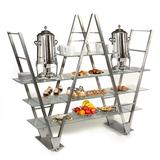 Eastern Tabletop AC1770 Mobile Buffet Display Tower w/ (5) Shelves - 85"L x 19"W x 68"H, Stainless Steel