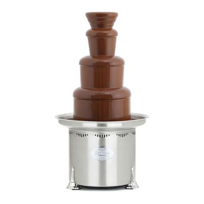 Sephra CF34R4 34" 3 Tier Montezuma Chocolate Fountain w/ 20 lb Capacity, Silver