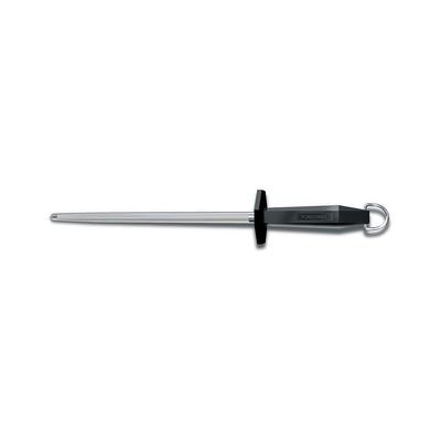 Victorinox 7.8991.3 10" Round Sharpening Steel w/ Fine Cut, Loose Ring, Black Handle