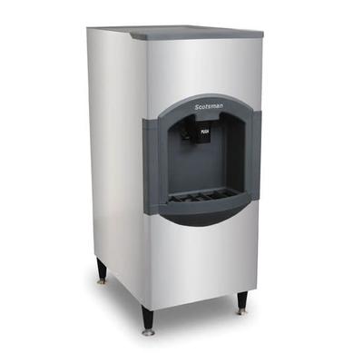 Scotsman HD22B-1 Floor Model Cube Ice Dispenser for Commercial Ice Machines - 120 lb Storage, Bucket Fill, 115v, Push Chute Operation