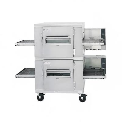 Lincoln 1400-2G 78" Gas Double Conveyor Oven, Natural Gas, Stainless Steel, Gas Type: NG