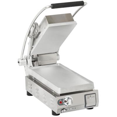 Star PST7A-120V Single Commercial Panini Press w/ Aluminum Smooth Plates, 120v, Stainless Steel