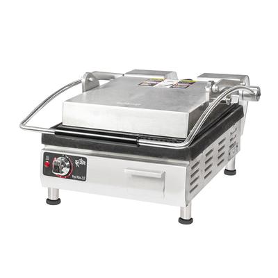 Star PGT14I Single Commercial Panini Press w/ Cast Iron Grooved Plates, 240v/1ph, Grooved Cast Iron Plates, Stainless Steel Body