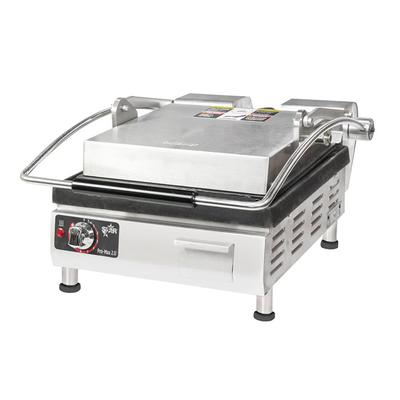 Star PST14I Pro-Max 2.0 Single Commercial Panini Press w/ Cast Iron Smooth Plates, 120v, Stainless Steel