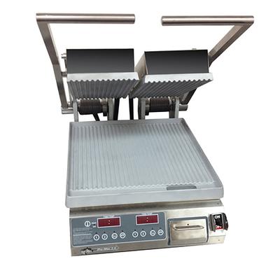 Star PGT14D 120/1 Double Commercial Panini Press w/ Aluminum Grooved Plates, 120v, Stainless Steel