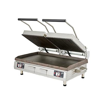 Star PSC28IGT Pro-Max 2.0 Double Commercial Panini Press w/ Cast Iron Grooved & Smooth Plates, 240v/1ph, Stainless Steel