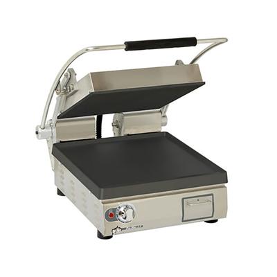 Star PST14ITGT Single Commercial Panini Press w/ Cast Iron Grooved & Smooth Plates, 240v/1ph, Stainless Steel
