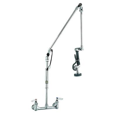 T&S B-0134-B 33 1/2"H Wall Mount Pre Rinse Faucet - 1 3/20 GPM, Base with Nozzle, Chrome