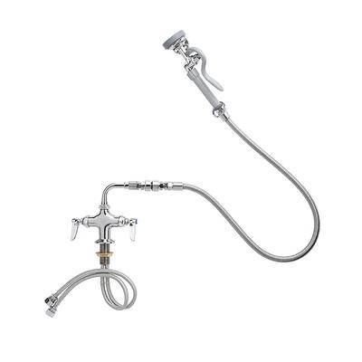 T&S B-0200-60H-VB Mixing Faucet Kit w/ Angled Spray Valve, 60" Hose, Stainless Steel