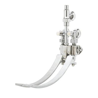 T&S B-0504-01 Double Pedal Wall Mounted Valve, 2 1/2 Centers, Angle Loose Key Stop