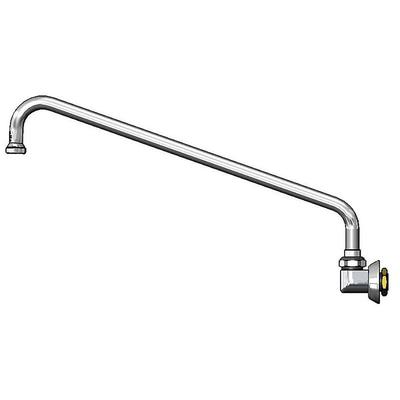 T&S B-0526-5 Swivel Gooseneck Spout, 12" Swing Nozzle, Wall Mounted, Regulated, Chrome