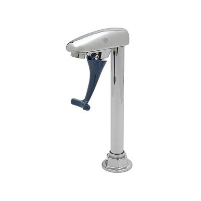 T&S B-1220 Pedestal Push Back Glass Filler, Double, Wall Mounted, Blue