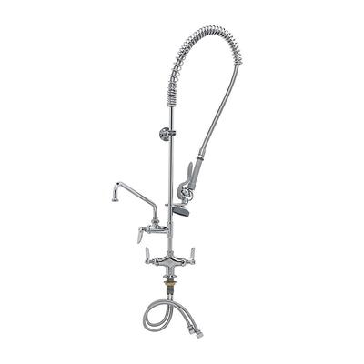 T&S B-2338 40 1/4"H Deck Mount Pre Rinse Faucet - 1.15 GPM, Base with Nozzle, Stainless Steel