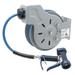 T&S B-7212-05 Hose Reel , Open, Epoxy Coated Steel, 15 ft Hose, ABS Drum, Water Gun, Gray