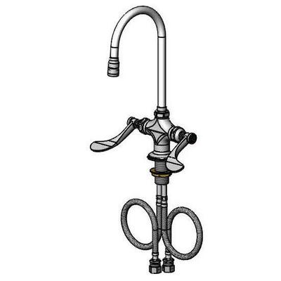 T&S BL-5704-05 Lab Mixing Faucet w/ Swivel Gooseneck, Aerator, 4