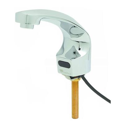 T&S EC-3102 Deck Mount Electronic Faucet - Single Hole, Cast Spout, 100-240v/1ph, Chrome-Plated Brass