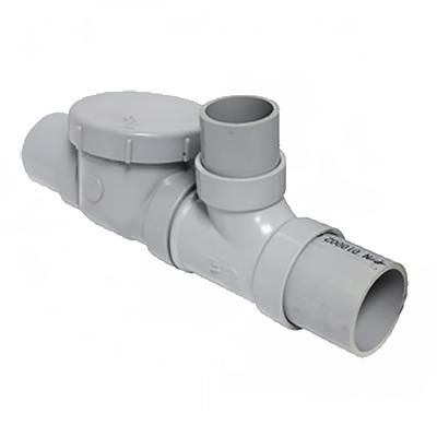 Canplas 3933125AS Spigot Format Flow Control w/ Fittings, Cleanout & Air Intake, 25 GPM, 3", Gray